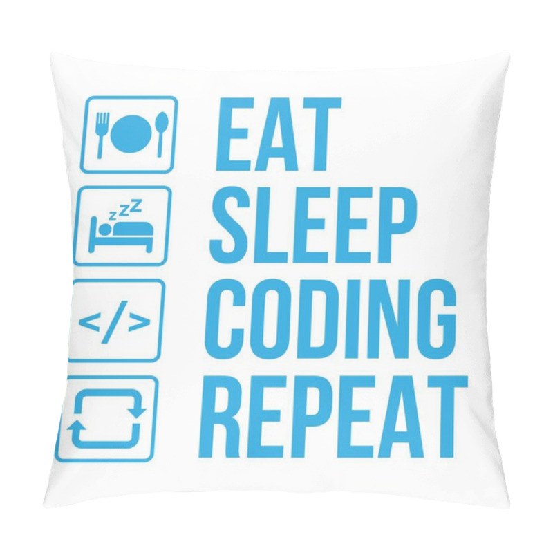 Personality  Programmer Daily Activity Life Infographic Vector Pillow Covers