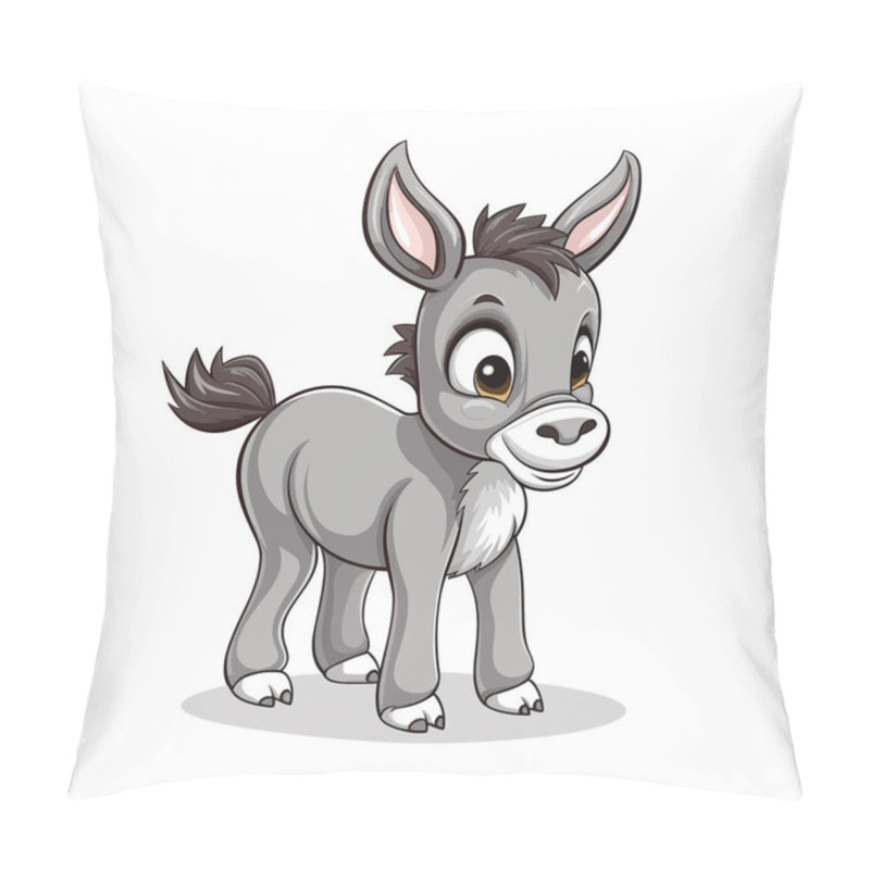 Personality  Donkey Jenny. Donkey Jenny Hand-drawn Illustration. Vector Doodle Style Cartoon Illustration Pillow Covers