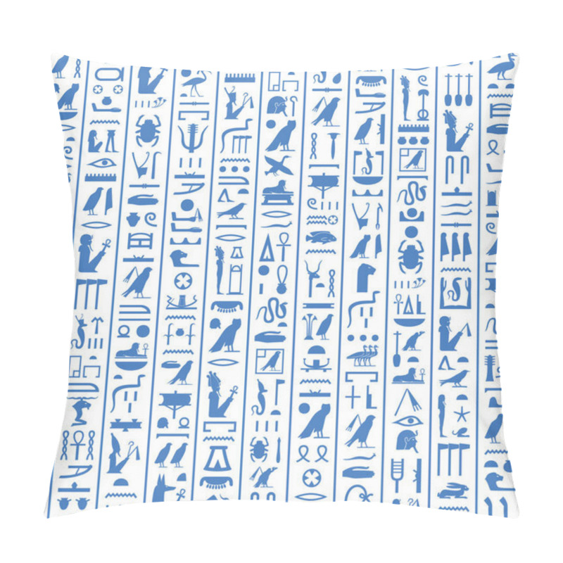 Personality  Hieroglyphs Of Ancient Egypt Dark Blue Pillow Covers