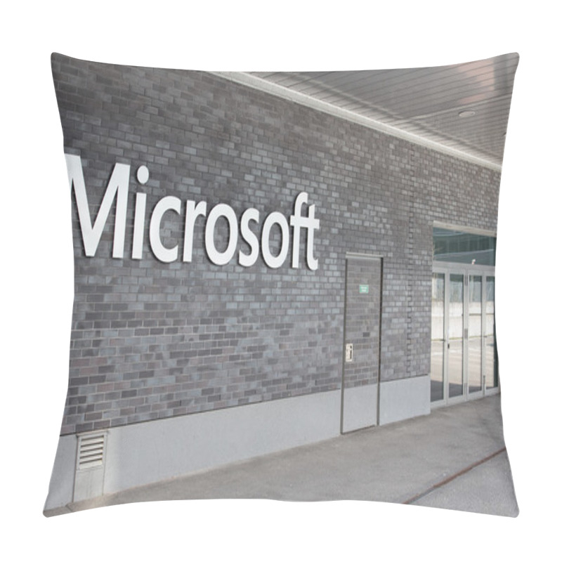 Personality   Entrance To The Microsoft Switzerland Company Office In Wallisellen Pillow Covers