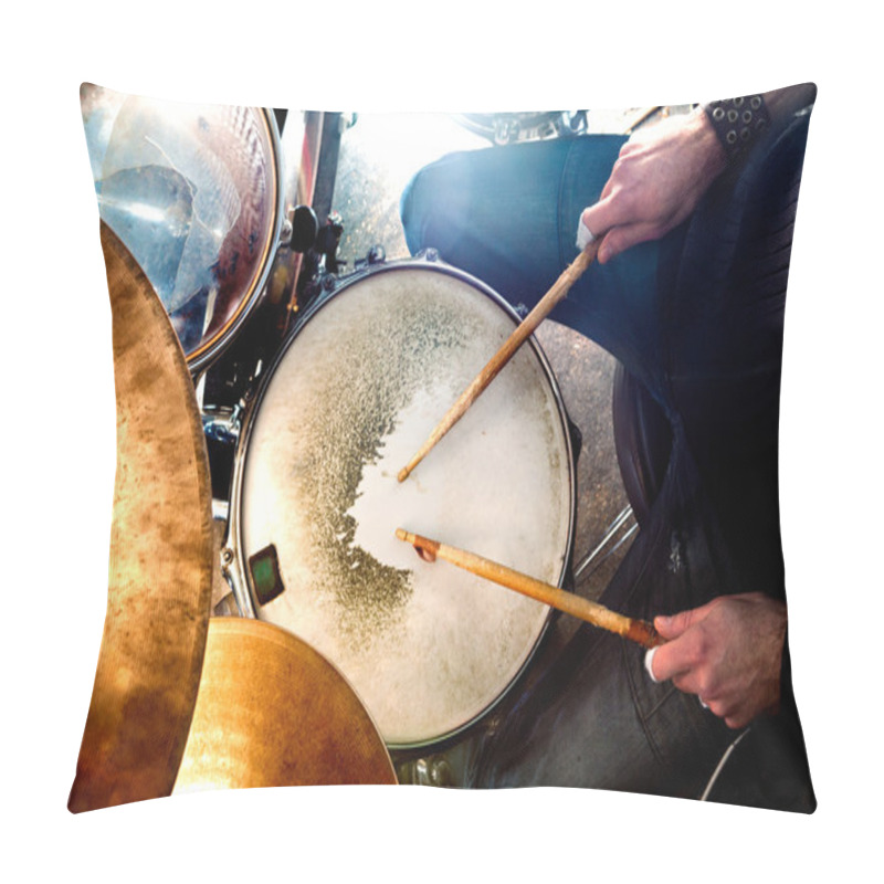 Personality  Live Music And Drummer.Music Instrument Pillow Covers