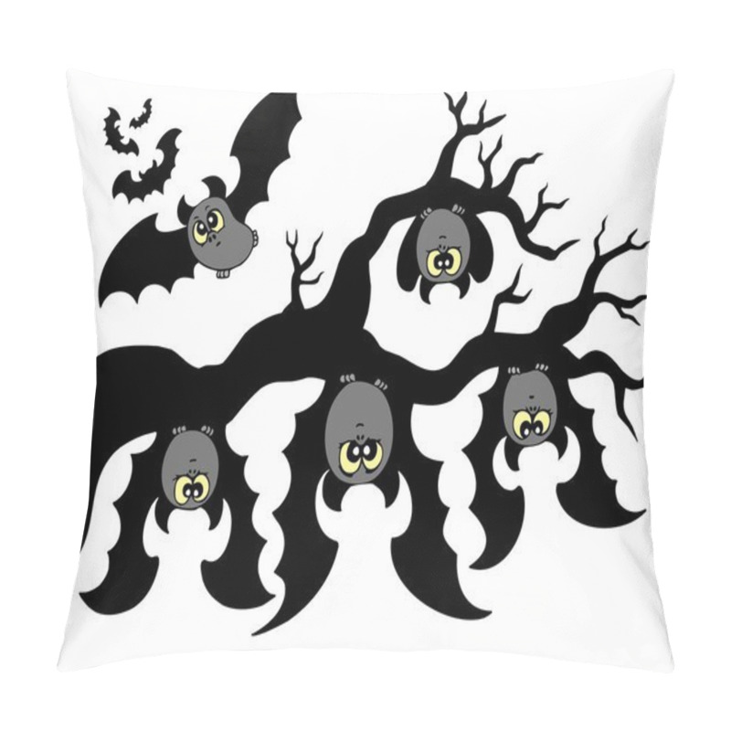 Personality  Cartoon Bats Hanging On Branch Pillow Covers