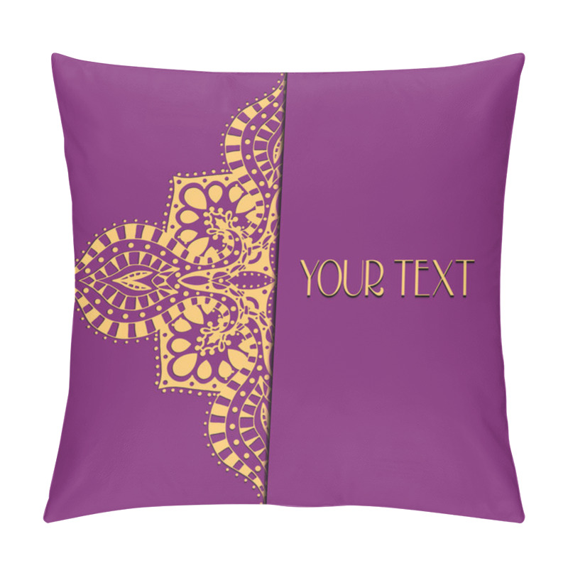 Personality  Abstract Vector Circle Floral Ornament.  Pillow Covers