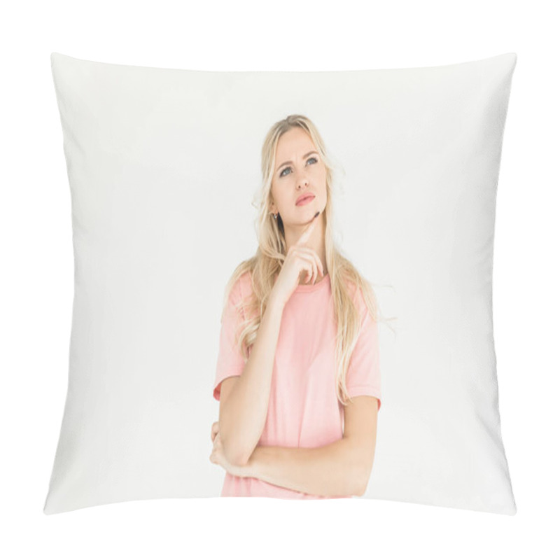 Personality  Pensive Woman Pillow Covers