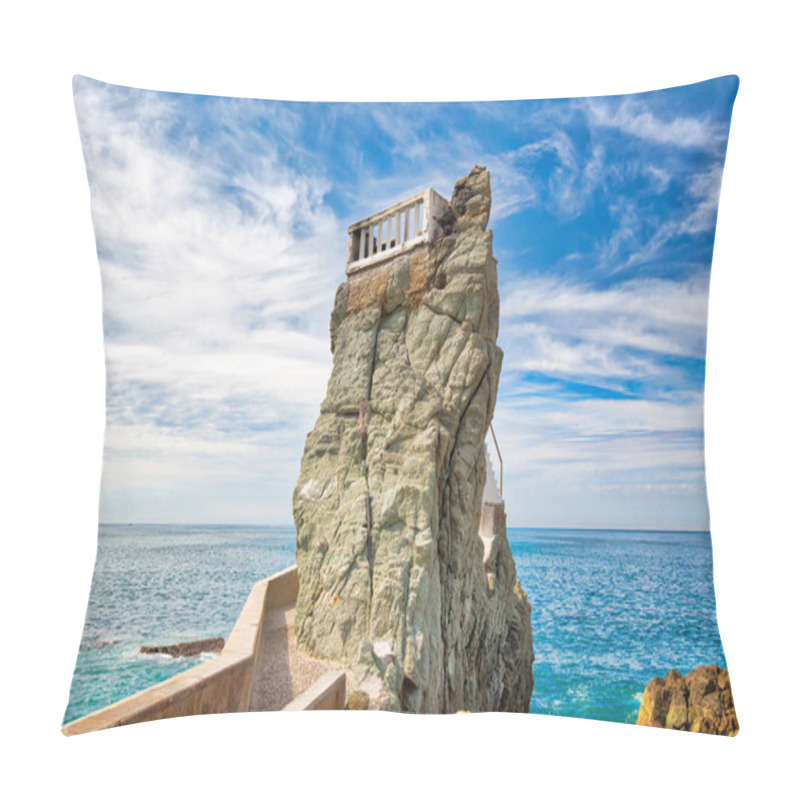 Personality  Famous Mazatlan Sea Promenade (El Malecon) With Ocean Lookouts And Scenic Landscapes Pillow Covers