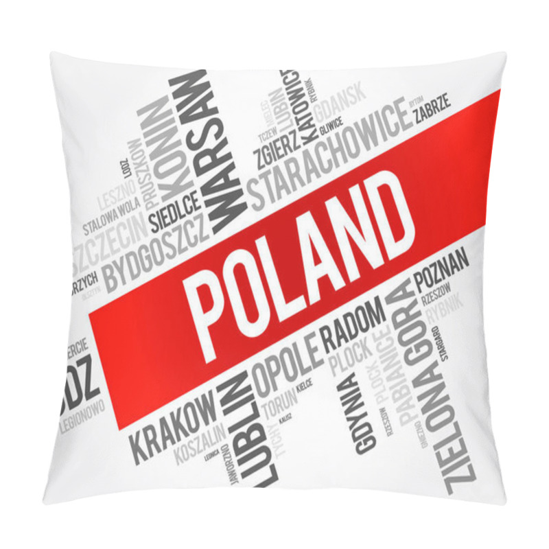 Personality  List Of Cities And Towns In Poland Pillow Covers