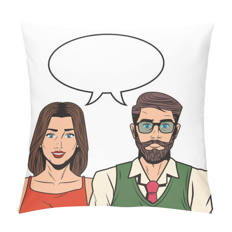 Personality  Pop Art Couple Cartoon Pillow Covers