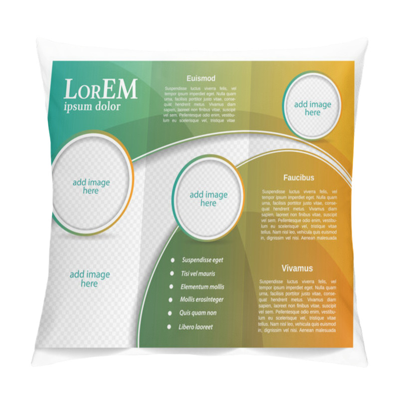 Personality  Tri-fold Brochure Template Pillow Covers