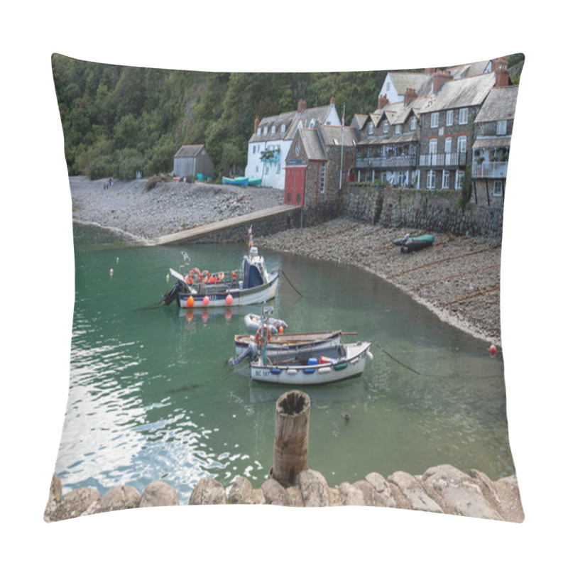 Personality  Clovelly.Devon.United Kingdom.September 28th 2024.View From The Quay Of Clovelly Village On The North Devon Coast Pillow Covers