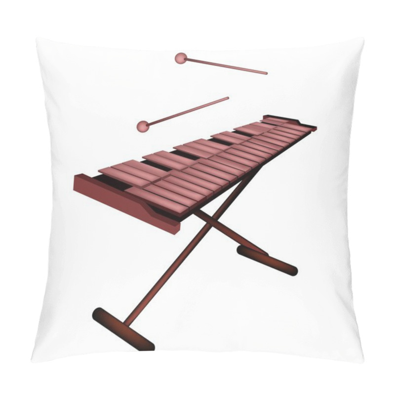 Personality  Xylophone Or Marimba Isolated On White Background Pillow Covers