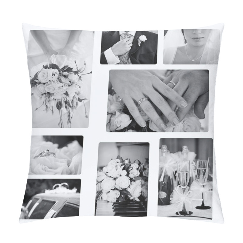 Personality  Collage Of Wedding Photos Pillow Covers