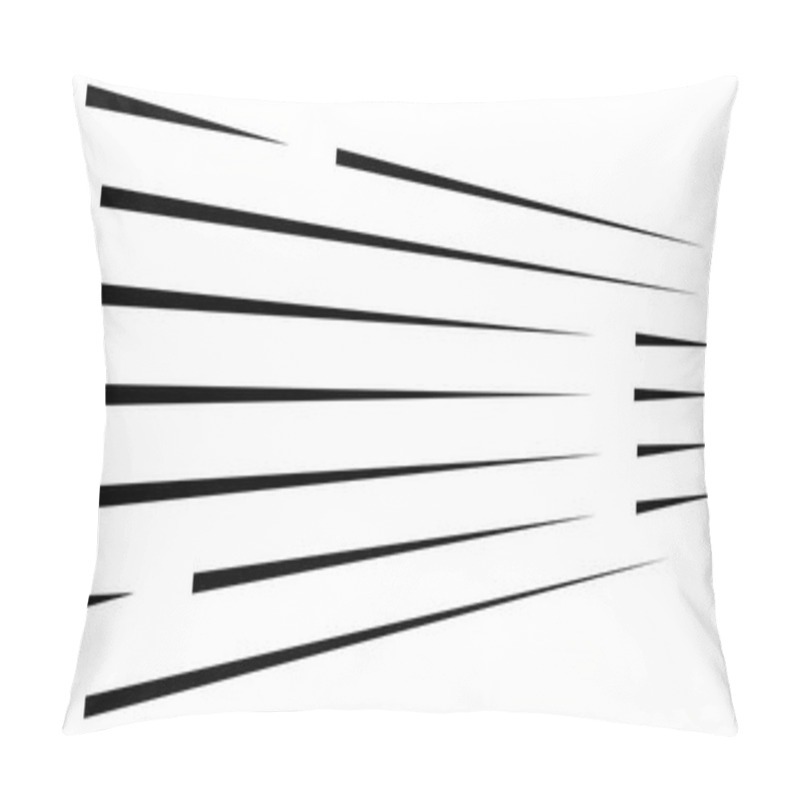 Personality  Dynamic Burst Lines. Comic Action, Speed Lines. 3d Horizontal Pa Pillow Covers