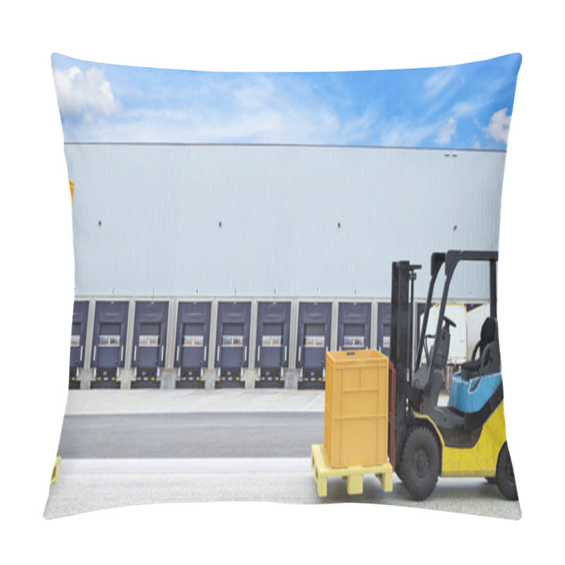 Personality  Symbolic Picture For A Distribution Center Or A Logistics Center Pillow Covers