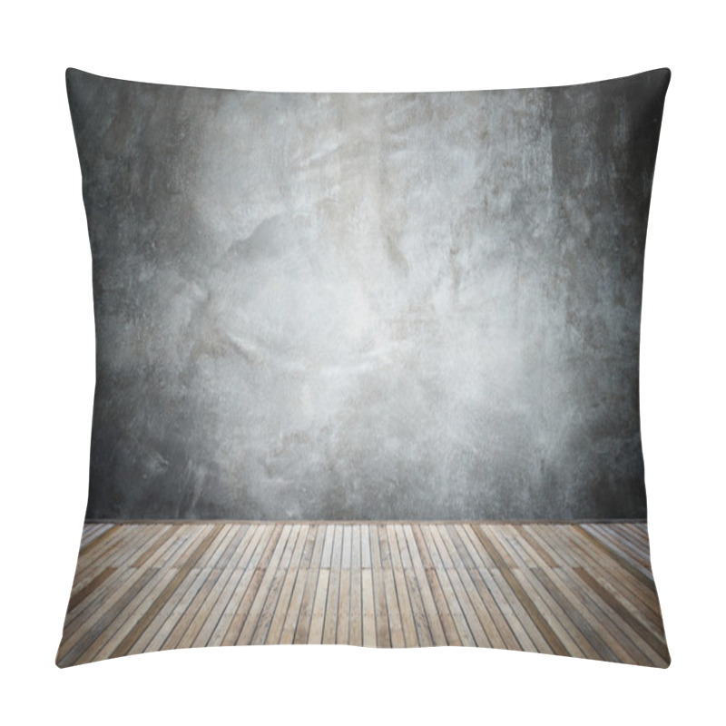 Personality  Empty Top Of Wooden Floor And Natural Stone Wall  Pillow Covers