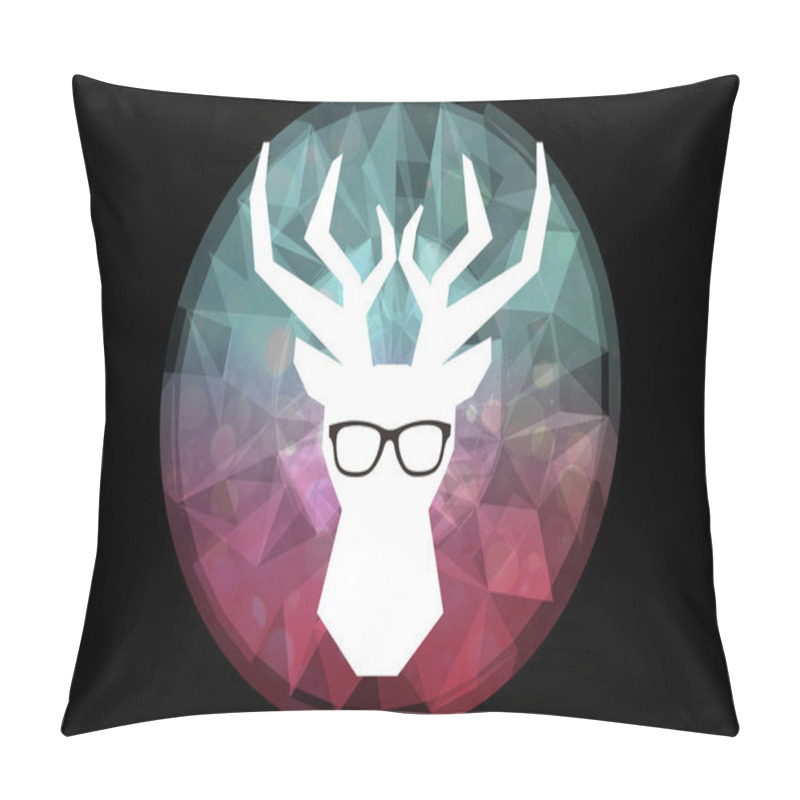 Personality  Glasses Against Abstract Pattern Pillow Covers