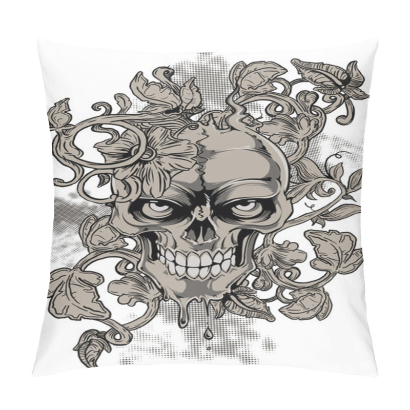 Personality  Angry Skull Pillow Covers