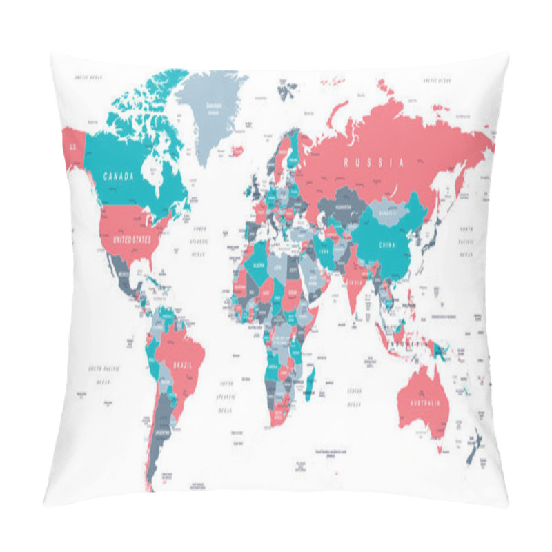 Personality  World Map - Illustration Pillow Covers