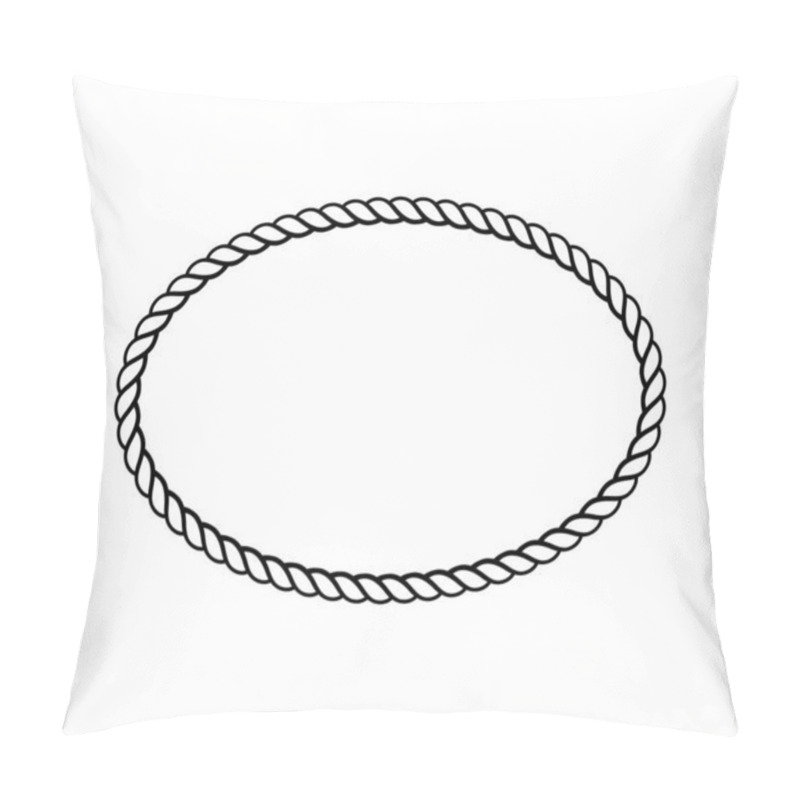 Personality  Rope Ring Frame Decorative Oval Editable Pillow Covers