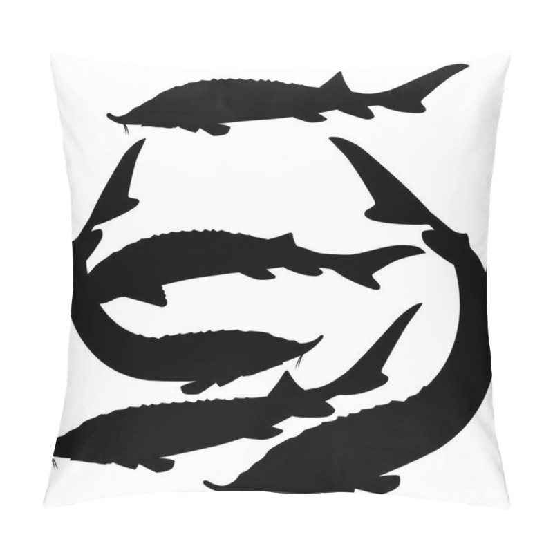 Personality  Sturgeon Fishes Vector Pillow Covers