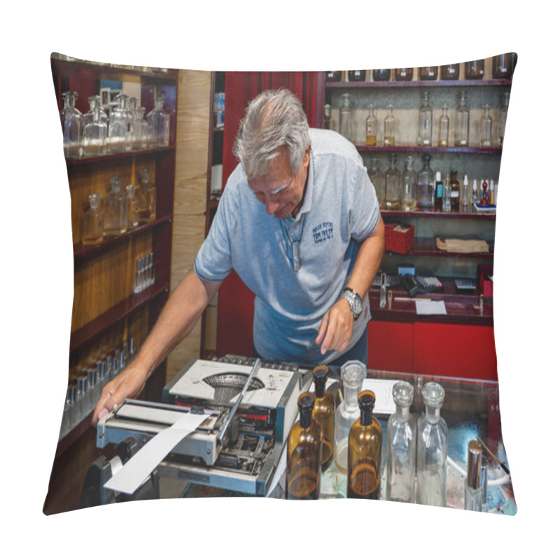 Personality  Serbia, Belgrade - September 14, 2024: Sava Perfume Shop In Belgrade Is A Centuries-old Tradition And Unique Fragrances. It Is Located At 75 Kralja Petra Street. High Quality Photo Pillow Covers