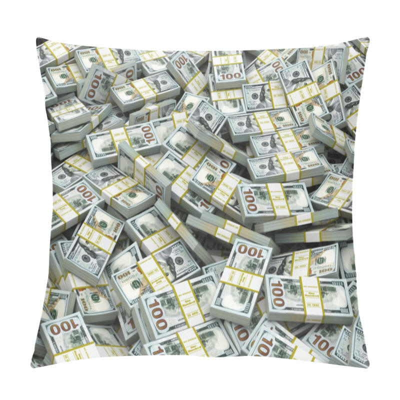 Personality  Packs Of Dollars Background. Lots Of Cash Money. Pillow Covers