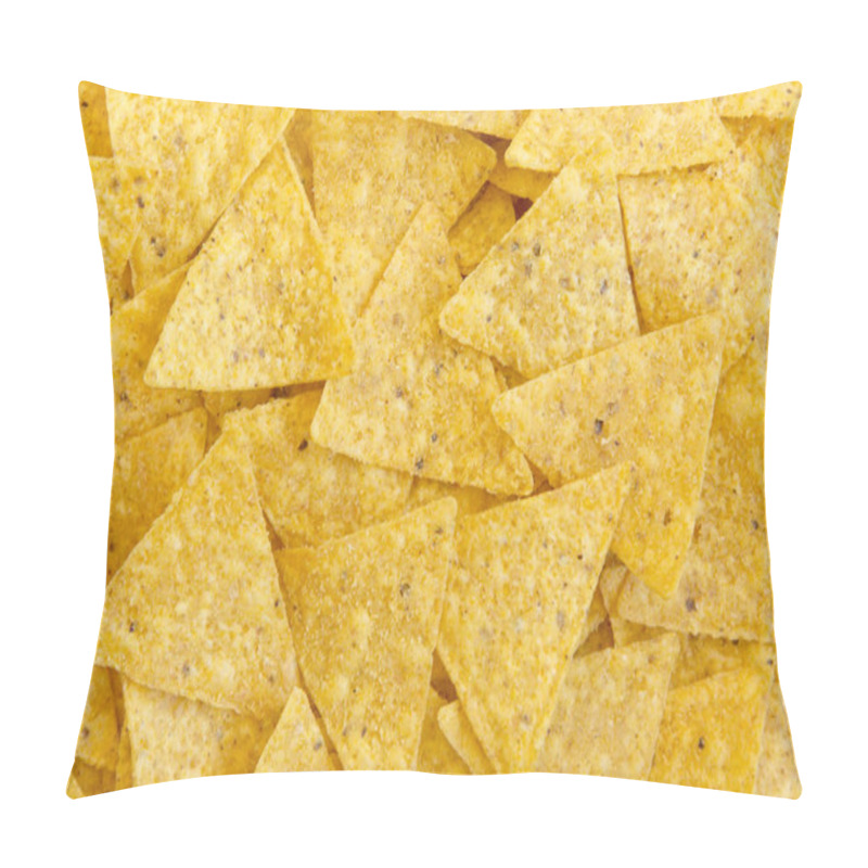 Personality  Tortilla Chips, Close-up. Mexican Food. Top View, Flat Lay, Overhead. Pillow Covers