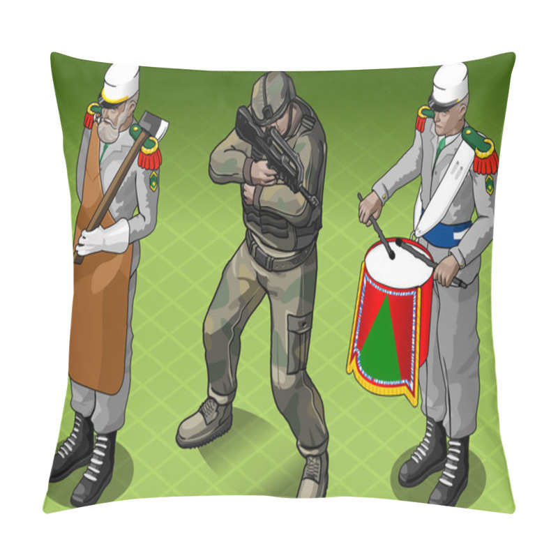 Personality  Isometric Foreign Legion Militar People Pillow Covers