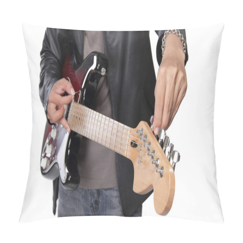 Personality  Tuning Guitar Closeup  Pillow Covers