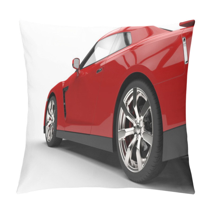 Personality  Red Sports Car Back Side View Pillow Covers