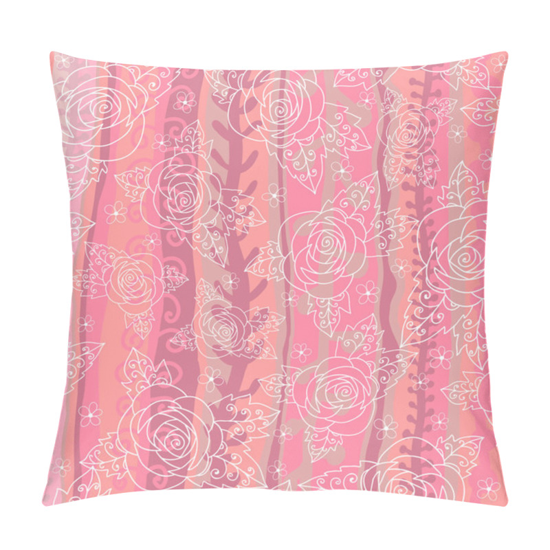 Personality  Seamless Pattern With Roses Pillow Covers