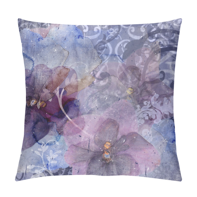 Personality  Background With Delicate Leaves And Flowers Pillow Covers