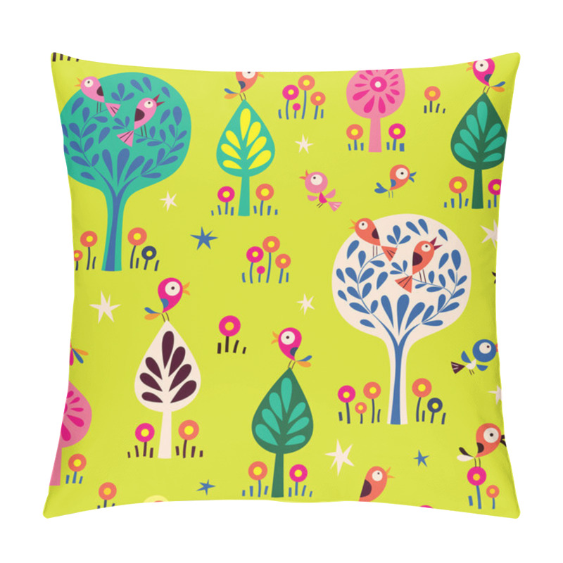 Personality  Birds In Trees Pillow Covers