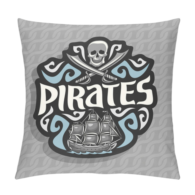 Personality  Vector Logo For Pirate Theme Pillow Covers