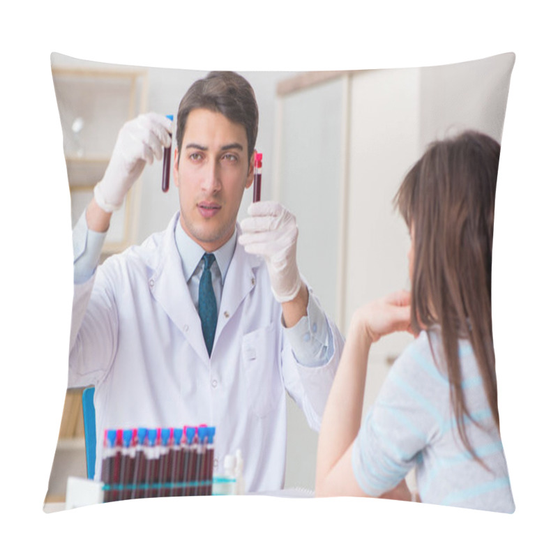 Personality  Patient During Blood Test Sampling Procedure Taken For Analysis Pillow Covers