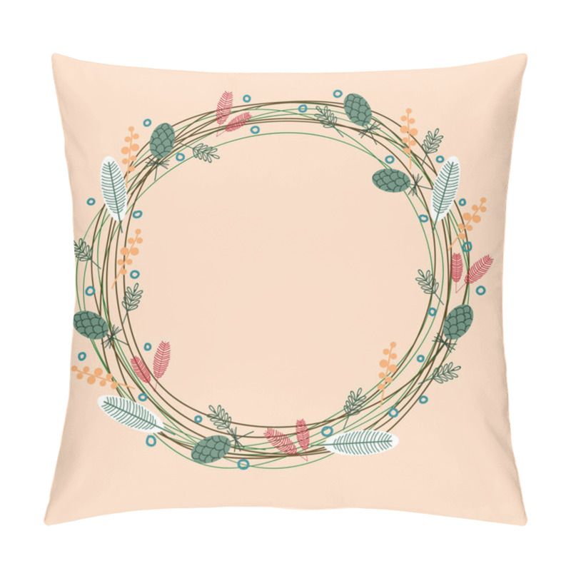 Personality  Vector Floral Circle Background Pillow Covers