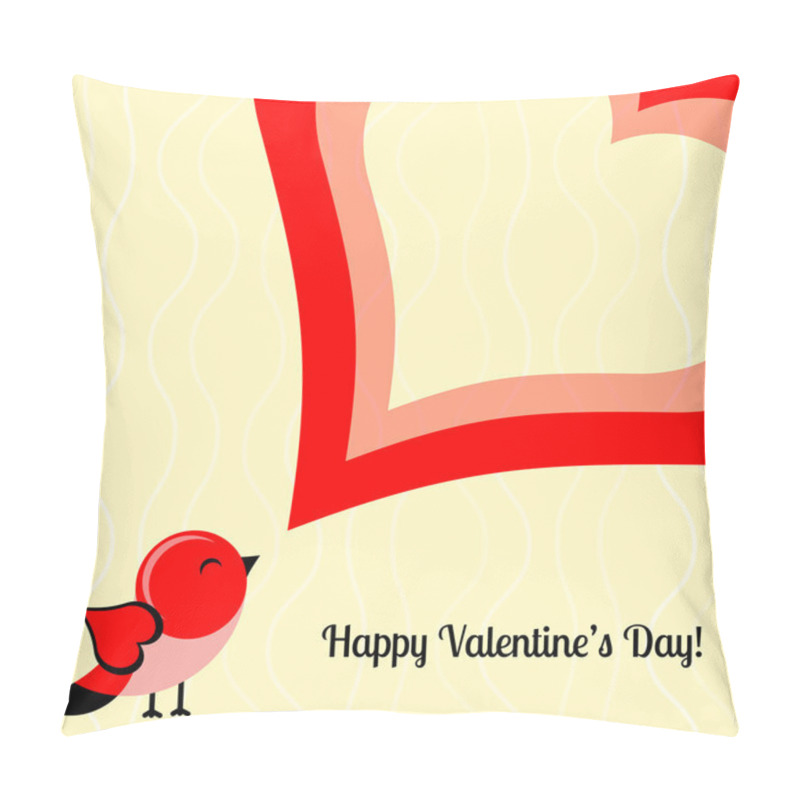 Personality  Vector Card For Valentine's Day. Pillow Covers