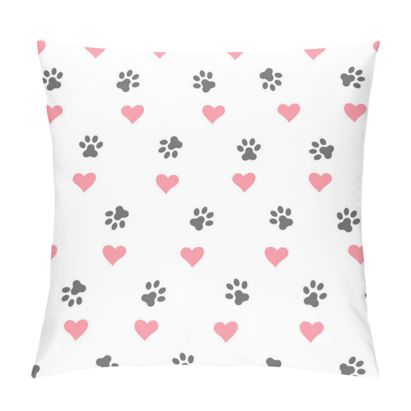 Personality  Dog Paw Cat Paw Heart Love Puppy Foot Print  Pillow Covers