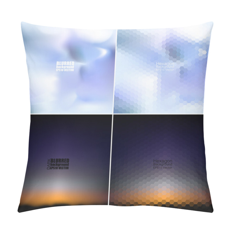 Personality  Abstract Blurred Backgrounds Set, Abstract Templates Vector Pillow Covers