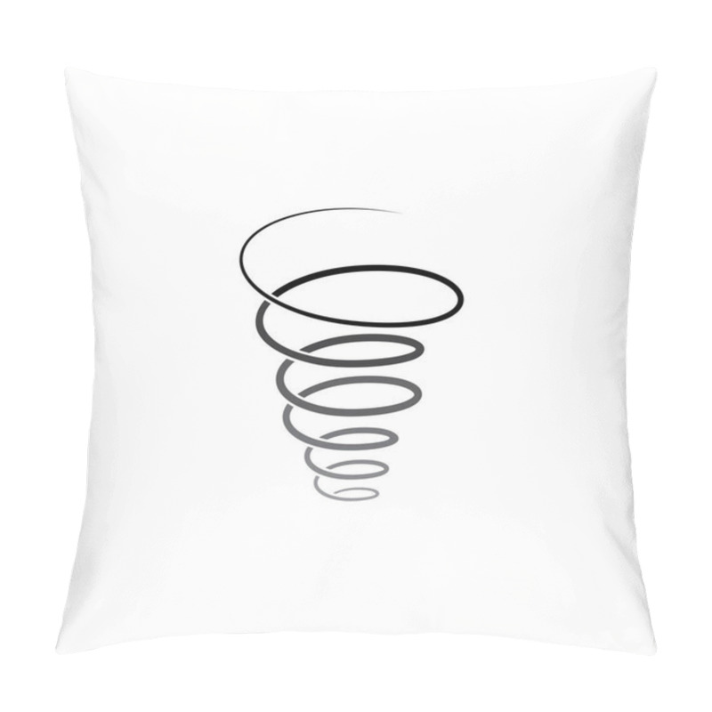 Personality  Spiral Line Tornado Twister Logo Icon Design Element Pillow Covers