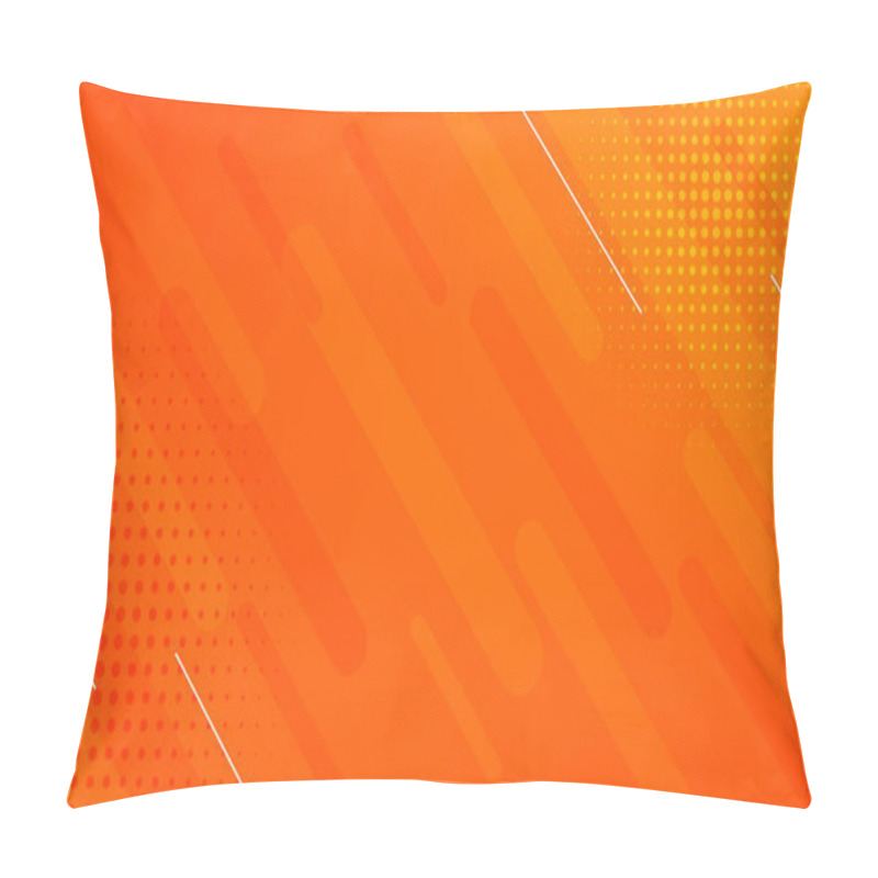 Personality  Abstract Orange Background With Lines And Halftone Effect Pillow Covers