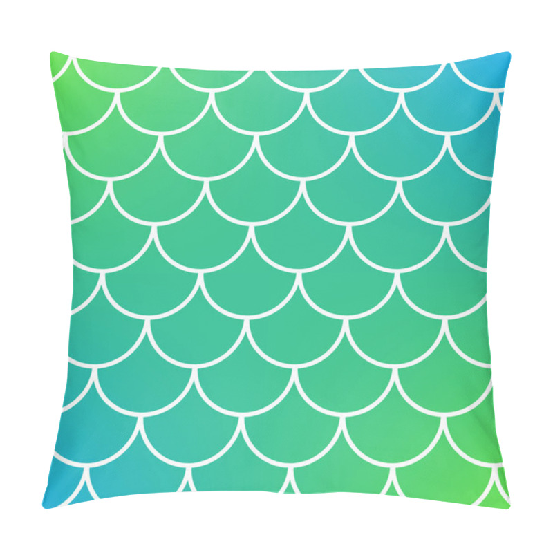 Personality  Fish Scale And Mermaid Background Pillow Covers