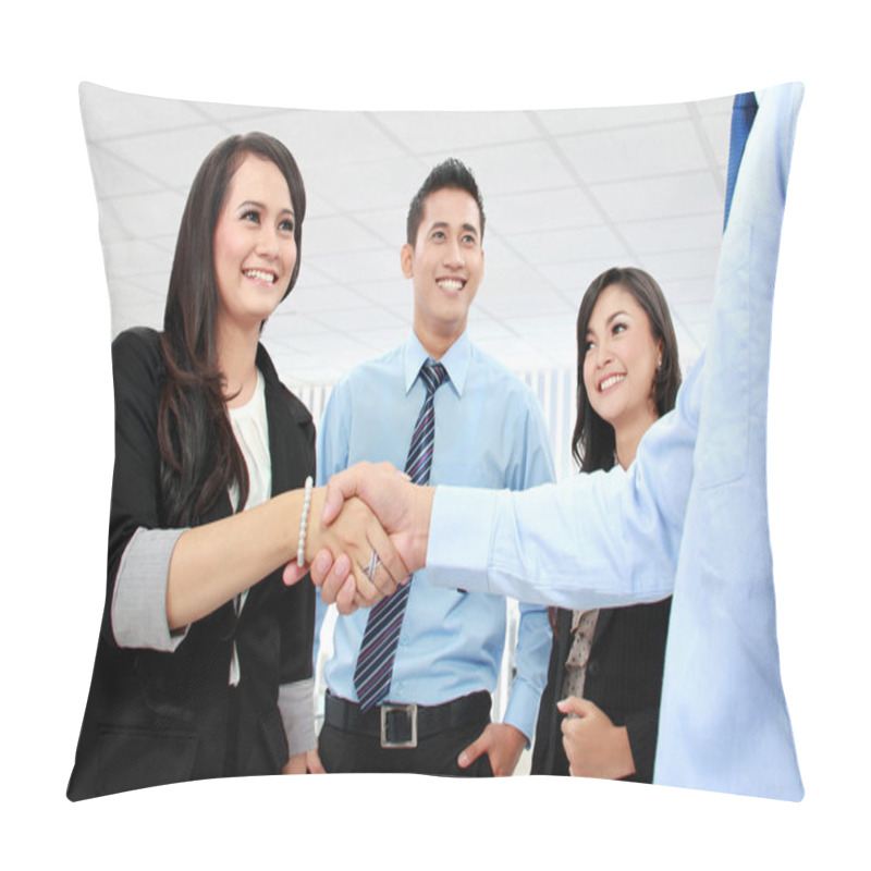 Personality  Business Team Shaking Hands Pillow Covers