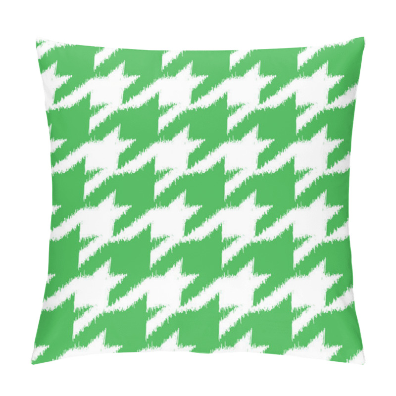 Personality  Hand Drawn Ikat Houndstooth Seamless Pattern Pillow Covers