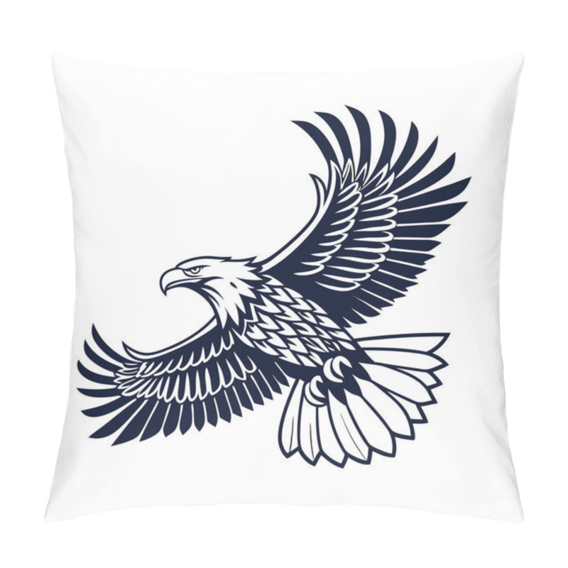 Personality  Eagle Art Vector Illustration Featuring A Powerful And Majestic Eagle Design, Ideal For Patriotic Themes, Wildlife Art, Outdoor Branding, And Educational Materials, Capturing The Strength And Grace Of Eagles In Detailed Vector Form Pillow Covers