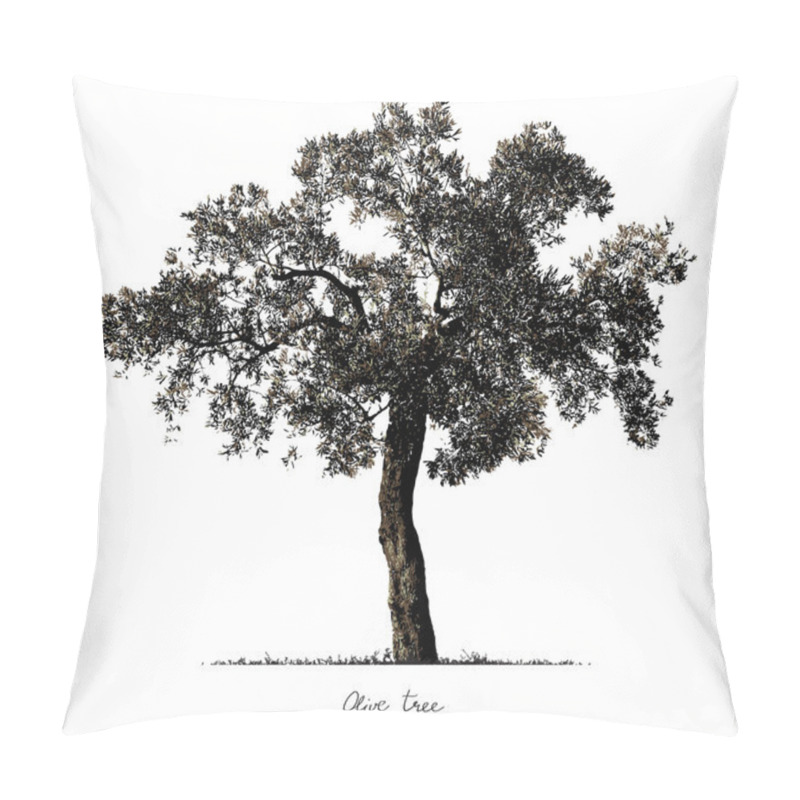 Personality  Olive Tree Silhouette. Pillow Covers