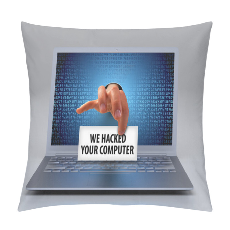 Personality  Hand Holding A Messeage - Ransomware Pillow Covers