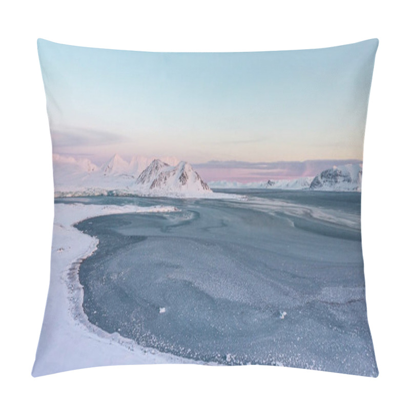 Personality  Gorgeous Picture Of An Icy Snowy Landscape Pillow Covers