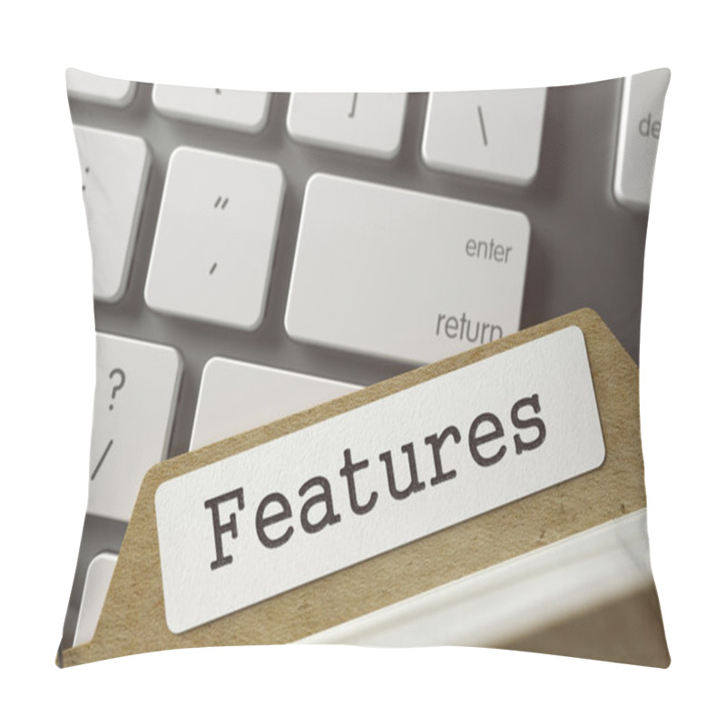 Personality  Index Card With Inscription Features. 3D. Pillow Covers