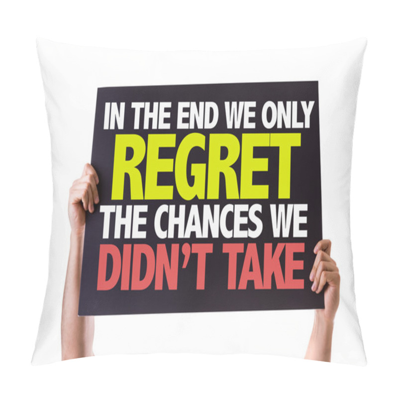 Personality  In The End We Regret Card Pillow Covers