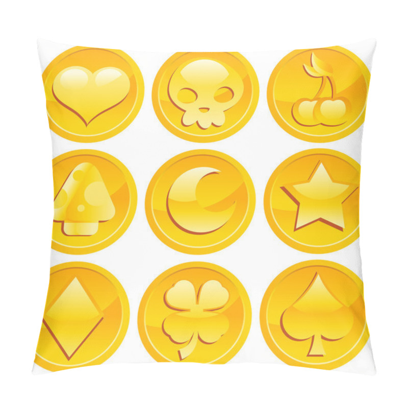 Personality  Game Gold Coins Pillow Covers